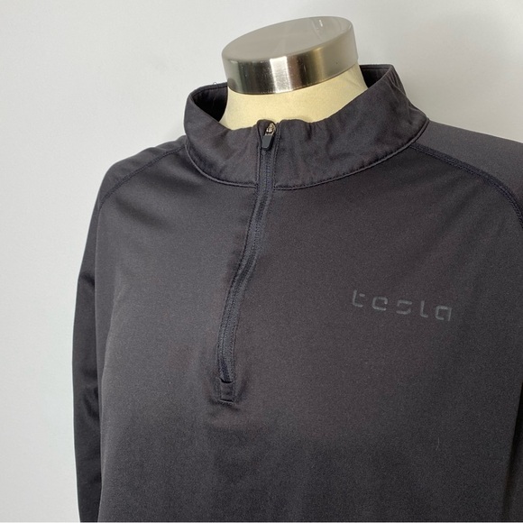 Tesla Black Quarter Zip Pullover - Picture 1 of 7